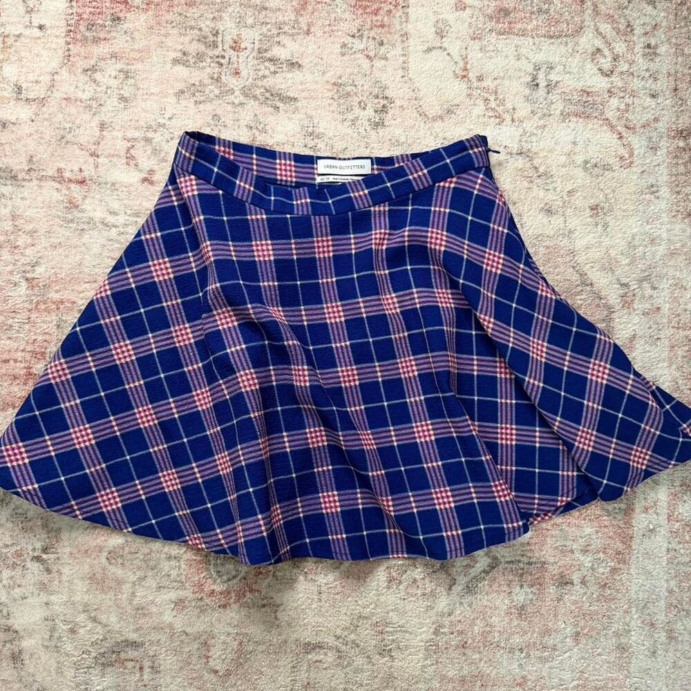 Urban Outfitters preppy blue plaid skirt